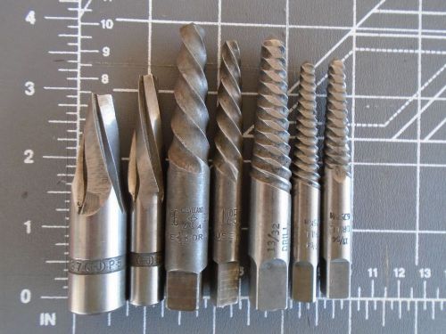 Lot of 7 Easy Out Extractors - Cleveland Tool and others