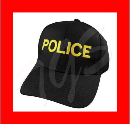 HEROS PRIDE 6754 Police Hat, Brim, Black/Gold, Universal FREE SHIPPING