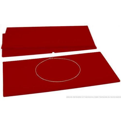3 Chain Jewelry Pad Red Velvet Tray Insert Case Display