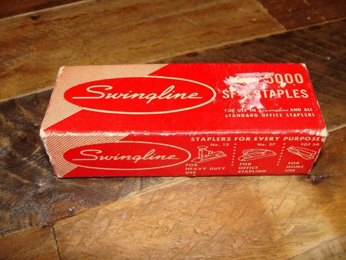 Vintage Swingline SF-1 Staples Box of 5000 Kriloffice Chicago Illinois RARE