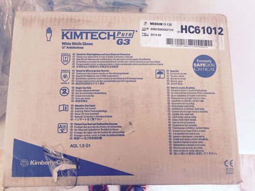 Kimberly-clark professional  kimtech g3 white medium nitrile gloves hc61012 for sale