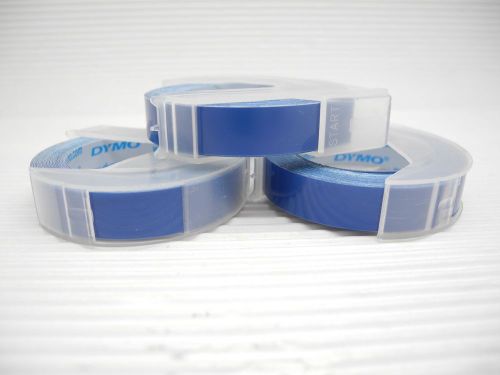 3 Pcs DYMO Embossing Labelmaker 9mm Cassette Refills, BLUE(China)