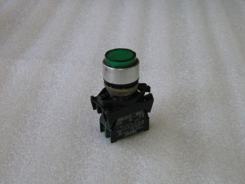 Allen Bradley Green Illuminated Push Button, 800E-3X10 Contact, Used, Warranty