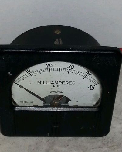Weston milliamperes gauge dc model 1301