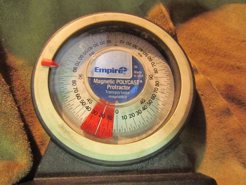 Empire Protractor Magnetic Angle Finder Empire Level 36 Magnetic Polycast