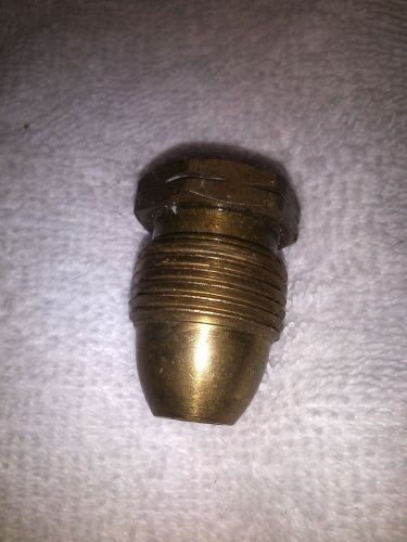 Screw in tapered solid brass screw in plug 7/8 inch across the top for sale
