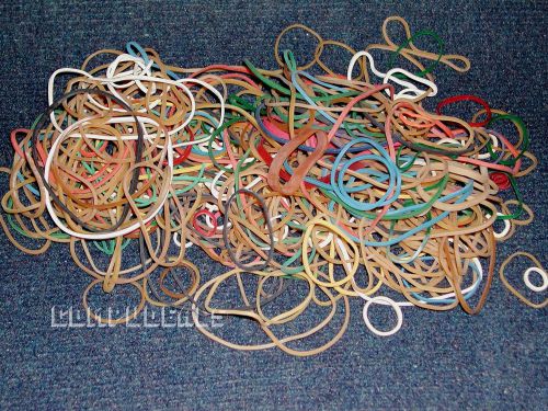 COLOR Rubber bands 1 LOT of 10 Assorted varied Sizes 3 oz + ea.