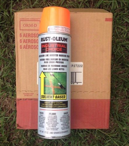 Rust-Oleum Industrial Choice 17oz. Fluorescent Orange Marking Spray Paint, 6 ea.