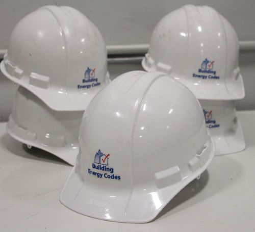 Lot of (5) 3m Tekk XLR8 White Construction Safety Hard Hat 91295-80025T 6-1/2-8