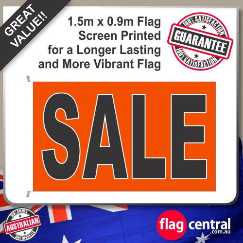 SALE Black on Orange 1.5m x 0.9m Outdoor High Quality Flag Knitted Poly 5ftx3ft