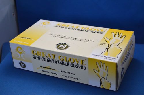 Great Glove 100 CT Nitrile Powder Free Blue Gloves Non Latex Disposable Small