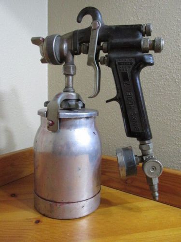 Binks model 7 spray gun vintage 36 sk aircap regulator auto sharp cup non hvlp for sale