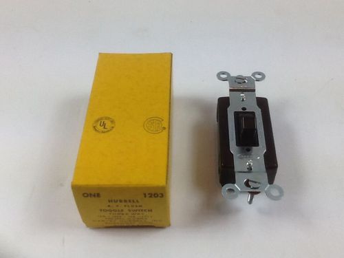 Hubbell A.C. Toggle Switch 3-Way Brown 15A New in Box