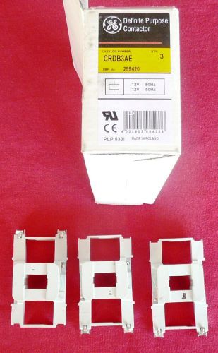Box of three (3) ge definite purpose contactors crdb3ae, ean 4022903994206 for sale