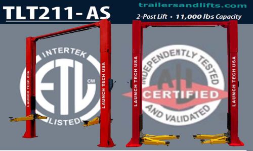 Tlt211-as 11,000 lb 2 post ali/etl certified truck - car lift by launch tech usa for sale