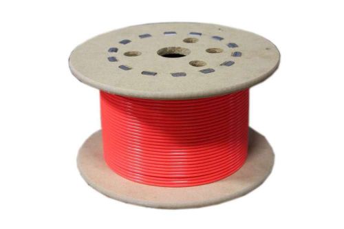 Loos Galvanized Steel Wire Rope, Vinyl Coated, 7x7 Strand Core, Fluorescent Red,