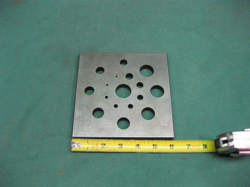 MACHINIST HOLE SIZE PLATE - 6&#034; BY 6&#034;