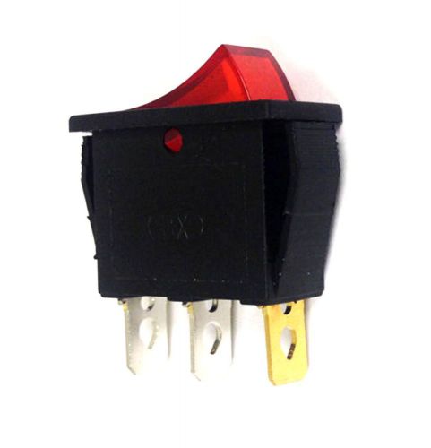 AC 250V 15A 20A Red Light illuminated ON/OFF 2 Position Rocker Switch LED Jeep R
