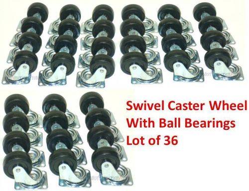 Swivel caster wheel with ball bearings lot of 36 new 2 for sale