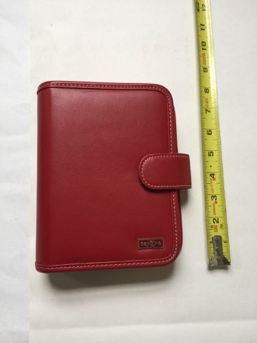 FRANKLIN COVEY DAY ONE 6 ring RedSynthetic leather Planner &amp; Inserts