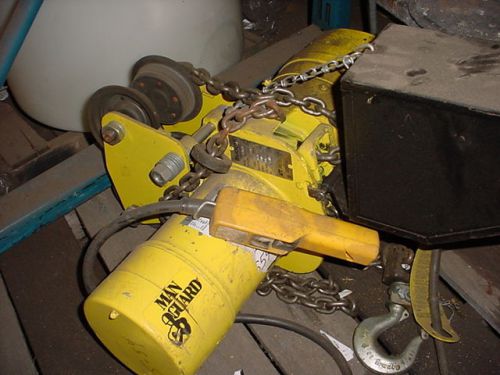 budgit chain hoist model BEH 0116 05 99 2000 pound capacity with trolley