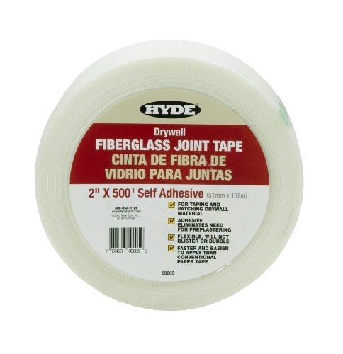 Hyde Tools 9005 2-Inch by 500-Feet Self-Adhesive Fiberglass Joint Tape