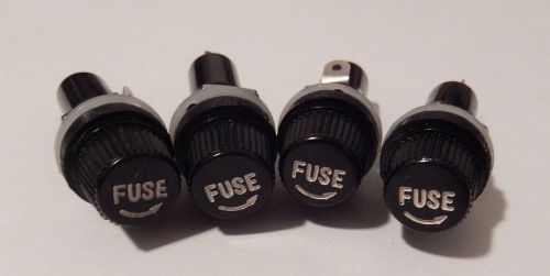 X4 new panel mount fuse holders with 15 amp fuses 1.75&#034;x 0.5&#034; for sale