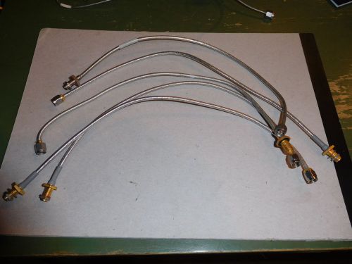 Qty 5 SMA to SMA RF Cables  12&#034; R Straight to panel mount