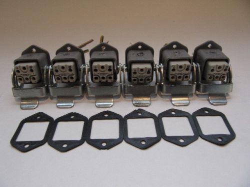 Lot of 6 Harting 6 pin female connectors Han Q5/0-F