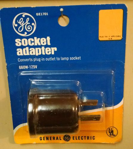 Vintage GE Outlet to Light Socket Adapter NEW NOS Plug In Converter lamp