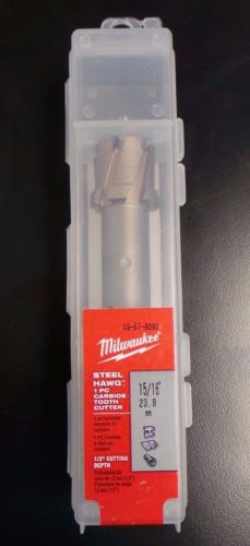 Milwaukee 49-57-8093 Steel Harg 1pc Carbide Tooth Cutter 15/16&#034;