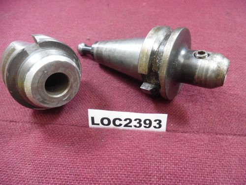 LOT OF 2 BT40 END MILL TOOL HOLDERS 3/8 &amp; 3/4 &#034;      LOC2393