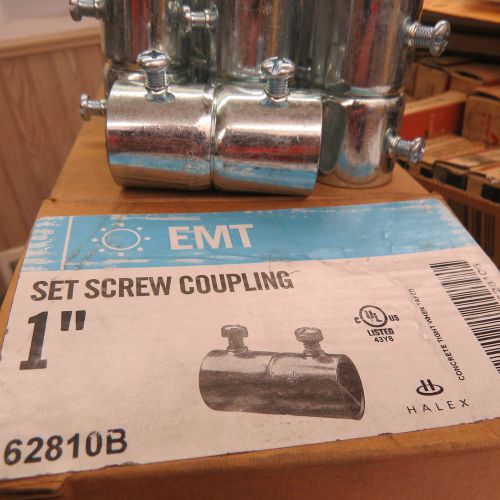 Halex 62810b 1&#034; emt set screw coupling, box of 10 for sale