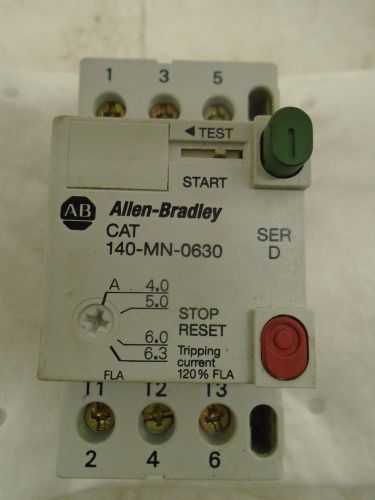 Allen-bradley 140-mn-0630 Ser D Starter Manual Motor
