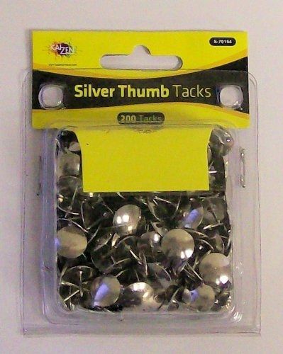 Kaizen 200pk Silver Thumb Tacks