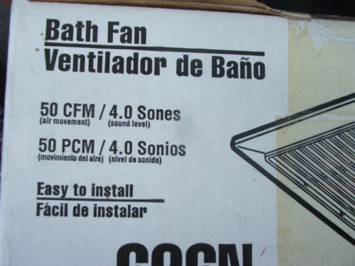 NEW Nutone Bathroom Fan # 696N; 50 CFM / 4.0 Sones, nib  FAST SHIP