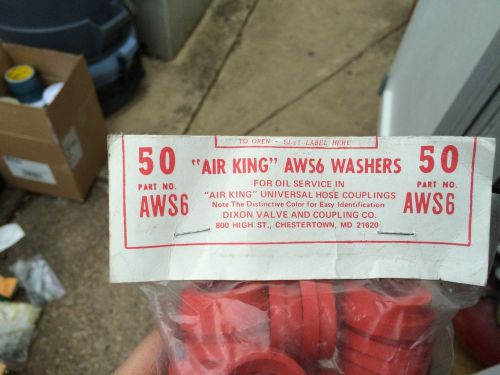(50 Pack) Dixon Air King AWS6 Air Hose Fitting Red Neoprene Washer