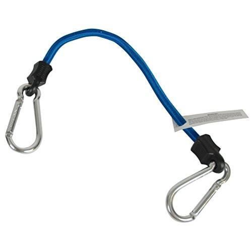 Highland (9417400) 18&#034; blue carabiner bungee cord - 1 piece new for sale