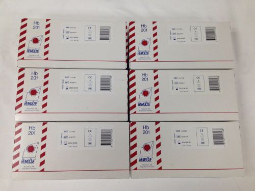 LOT OF 6 HEMOCUE HB 201 MICROCUVETTES BOXES 4 X 50 IN EACH BOX 2012 09 30