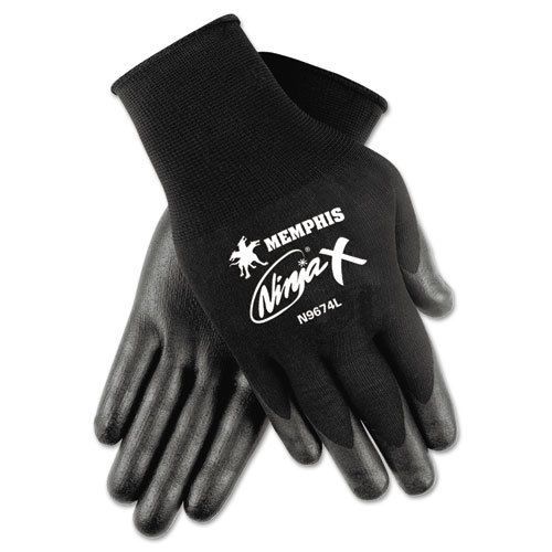 Ninja x bi-polymer coated gloves, small, black, pair for sale