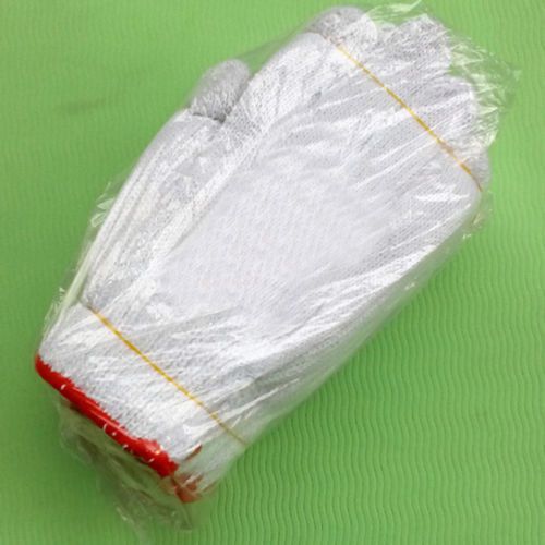 10pairs wholesale lots 100% high quality white cotton string knit work gloves for sale