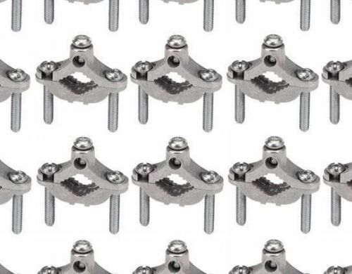 100 Pieces Cold Water Pipe Ground Clamps Zinc fits 1/2-1&#034; UL Approved