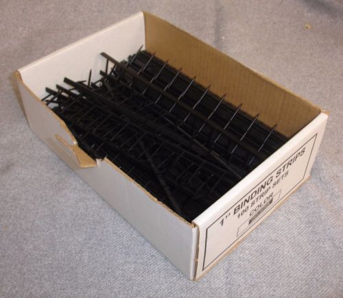 Lot of Black 1&#034; Binding Strips for VeloBind/GBC/3M 111 one eleven 1X11