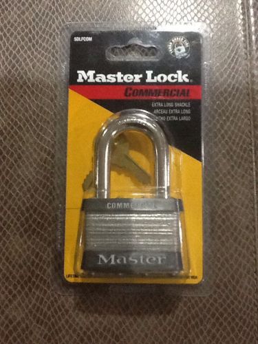 Master Lock 5DLFCOM Commercial Laminated Steel Padlock 2 keys Extra Long Shackle