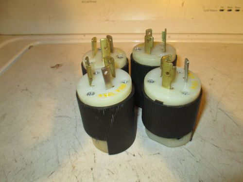 LOT OF 6 Hubbell MALE Twist Lock Plug 20 amp 125 V  USED FROM CASINO STAGE LIGHT