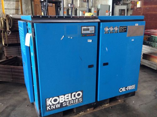 Kobelco 60hp rotary screw air compressor, max pressure 125 psig for sale