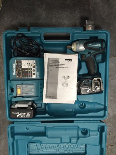 MAKITA 18 VOLT BTW251  1/2  CORDLESS IMPACT WRENCH (2) BL1830 BATTERIES CHARGER Case