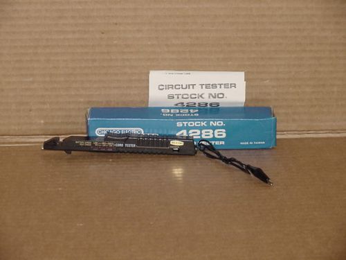 CHICAGO ELECTRIC # 4286, POWER TOOLS CORD TESTER IN BOX &amp; INSTRUCTIONS.