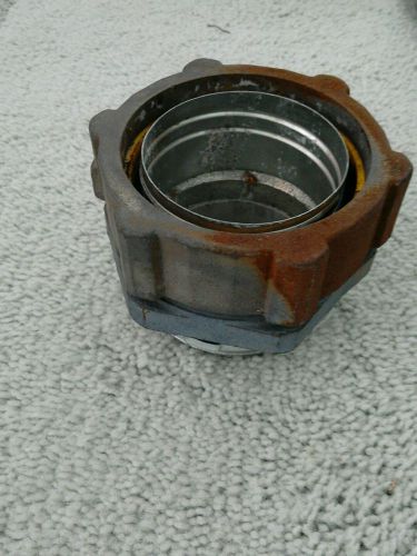 Used malleable iron 3&#034; liquid tight flex metal conduit connector straight for sale