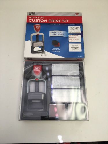 Used COSCO Heavy Duty Custom Print Kit 2000 PLUS *Design Your Own* Stamp